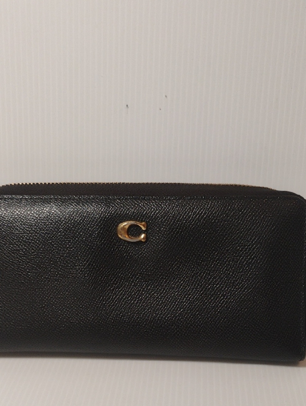 Coach Essential Continental wallet black polished leather Ret $225 - Picture 2 of 10